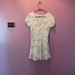 LA Hearts white flowered dress, size S